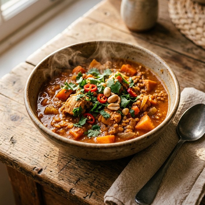 A traditional stew served in a bowl